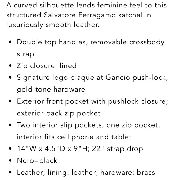 Salvatore Ferragamo: Fiamma, medium tote- Black - Picture 11 of 14